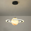 Contemporary Kids Planet Circle LED Chandelier for Playroom or Bedroom