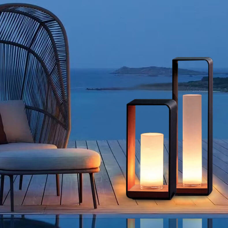 Contemporary Square Stainless Steel LED Landscape Light for Outdoor Use