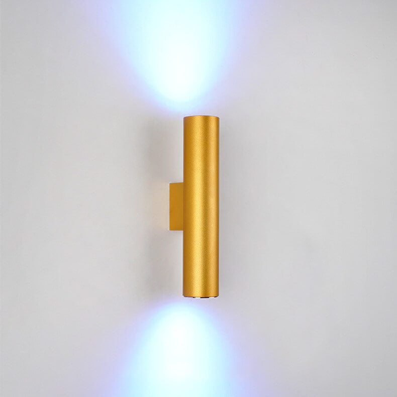 Sleek Minimalist Round Aluminum 2-Light Wall Sconce for Bedroom Décor