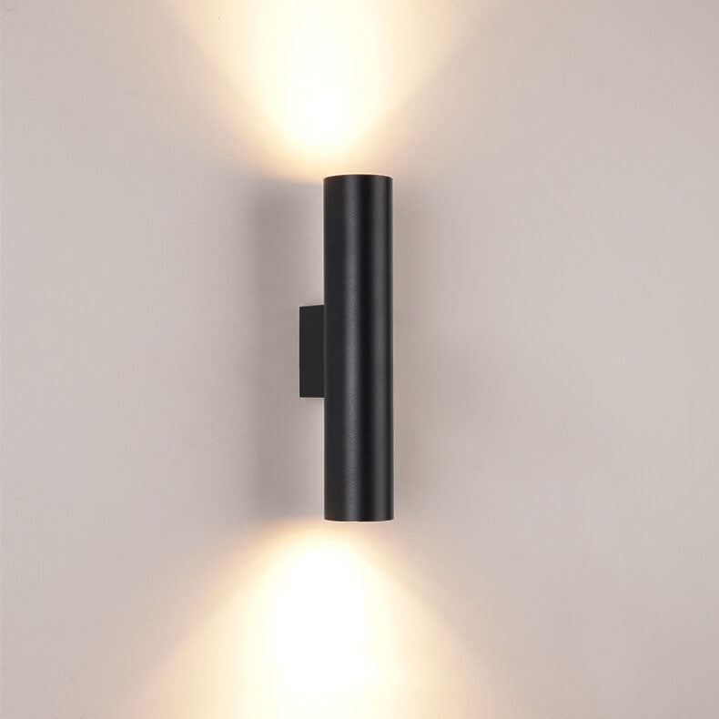 Sleek Minimalist Round Aluminum 2-Light Wall Sconce for Bedroom Décor