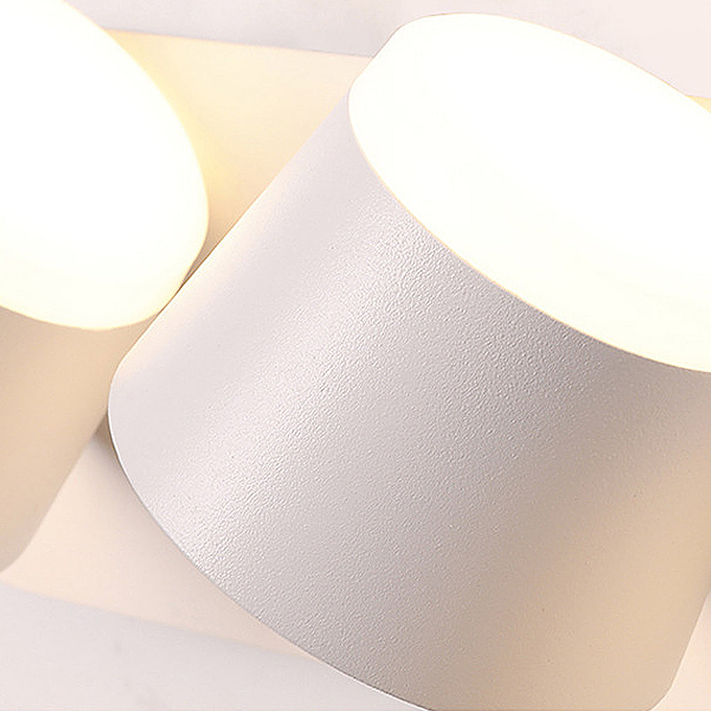 Modern White Adjustable LED Up-Down Wall Sconces for Living Room Decor