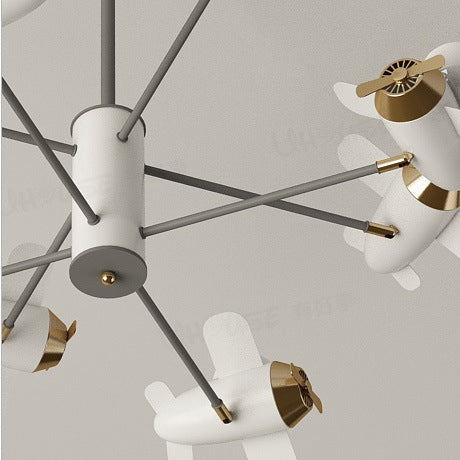 Colorful Cartoon Airplane LED Chandeliers for Kids' Bedroom Decor