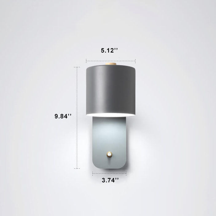 Nordic Rotatable Cylinder Wall Sconce Light in Elegant White Finish