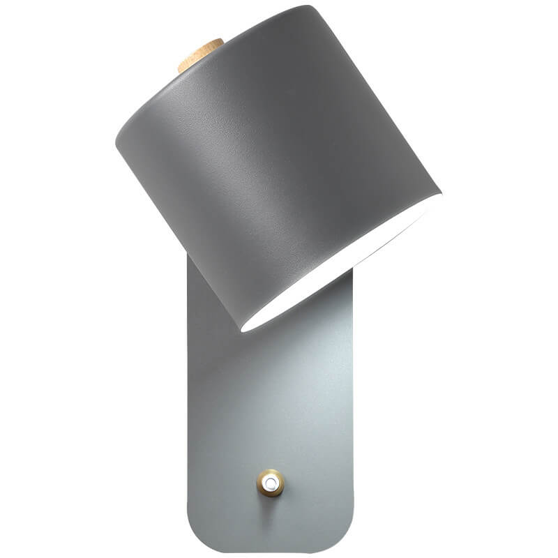 Nordic Rotatable Cylinder Wall Sconce Light in Elegant White Finish