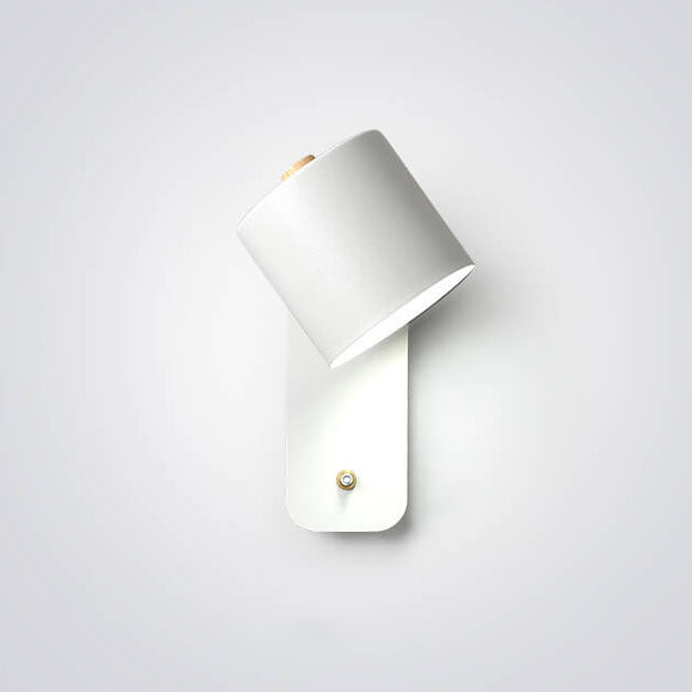 Nordic Rotatable Cylinder Wall Sconce Light in Elegant White Finish