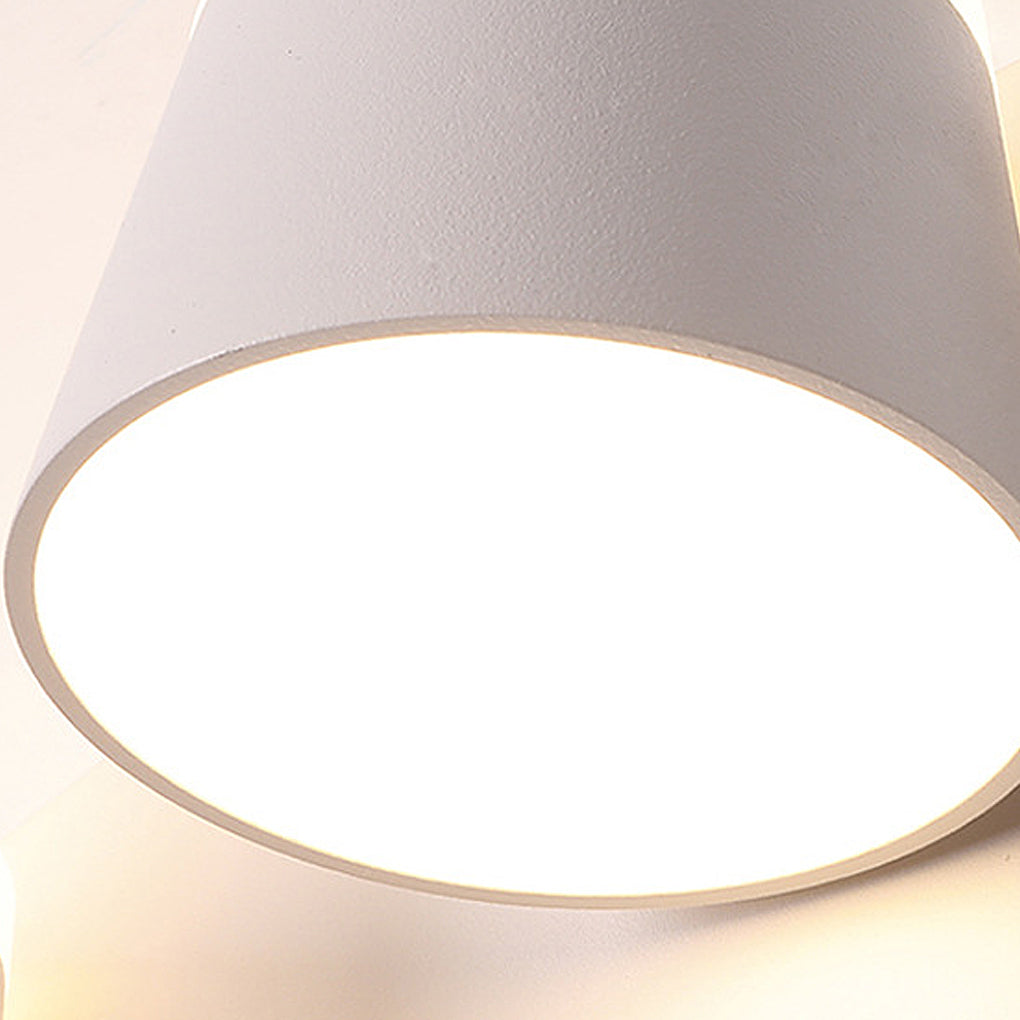 Modern White Adjustable LED Up-Down Wall Sconces for Living Room Decor