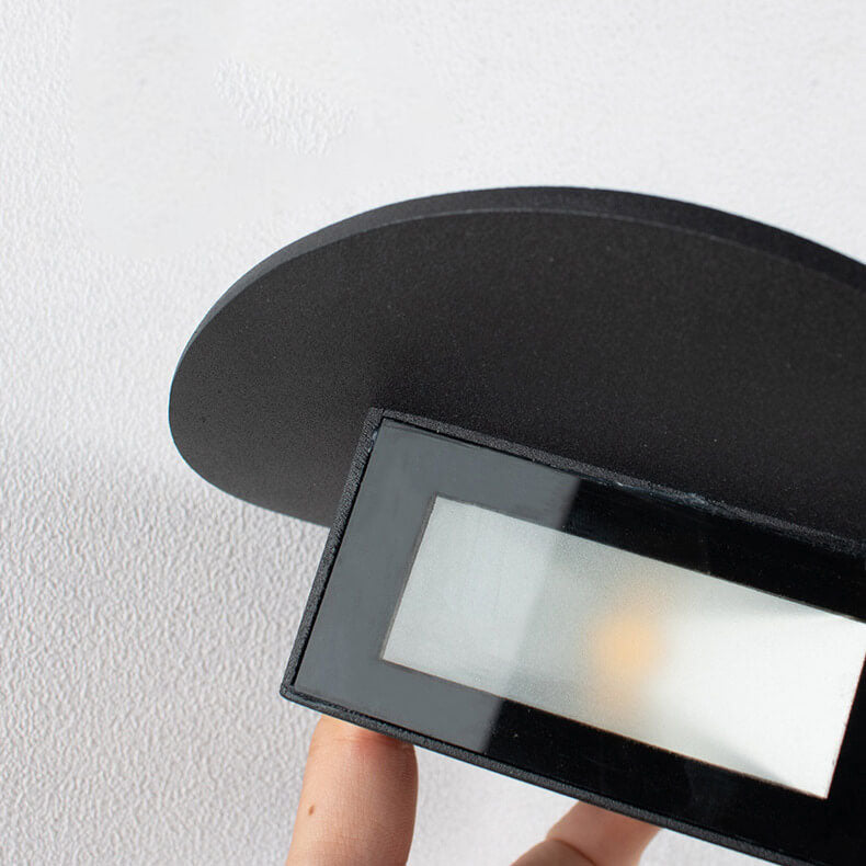 Sleek Black Round LED Wall Sconce for Indoor and Outdoor Use