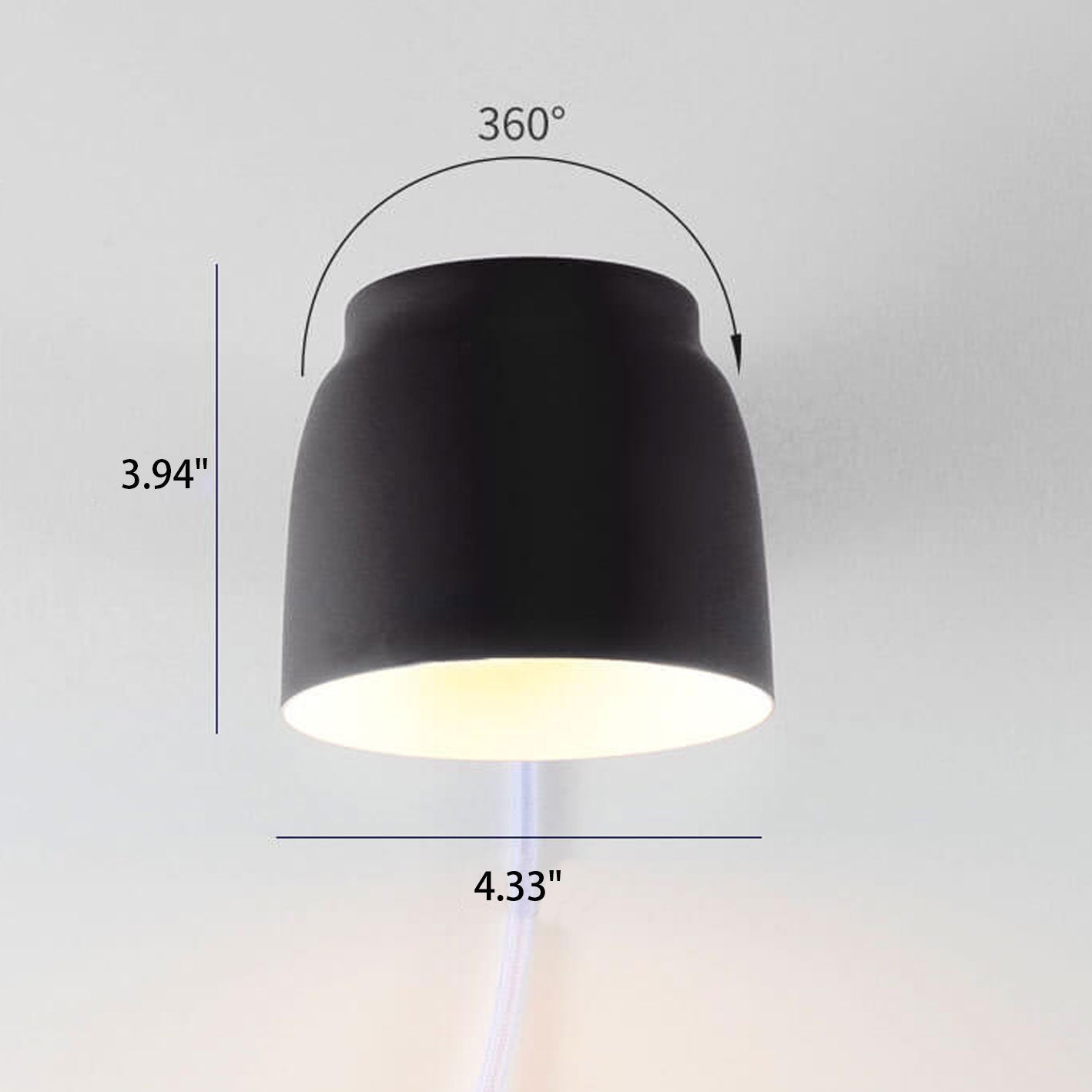 Scandinavian Minimalist Rotatable 1-Light Column Wall Sconce in White