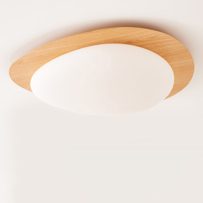 Modern White Acrylic Pebble Shape LED Flush Mount Light for Bedroom