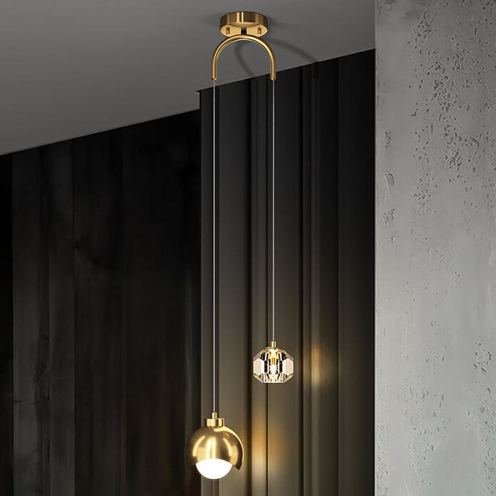 Elegant Brass and Iron LED Island Chandelier for Modern Dining Spaces