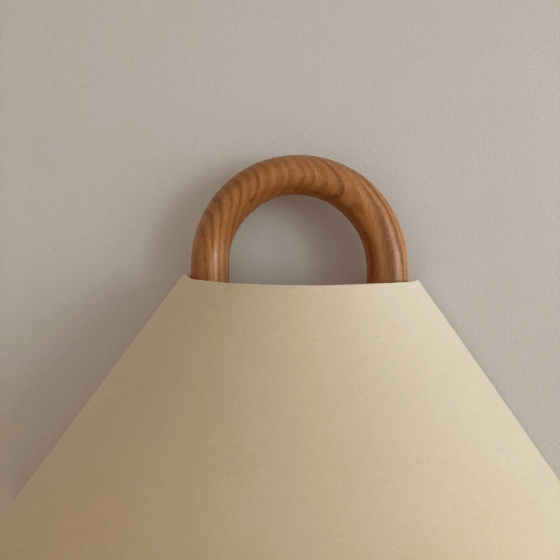 Contemporary Natural Wood Pleated Semi-Circle Wall Sconce for Living Room