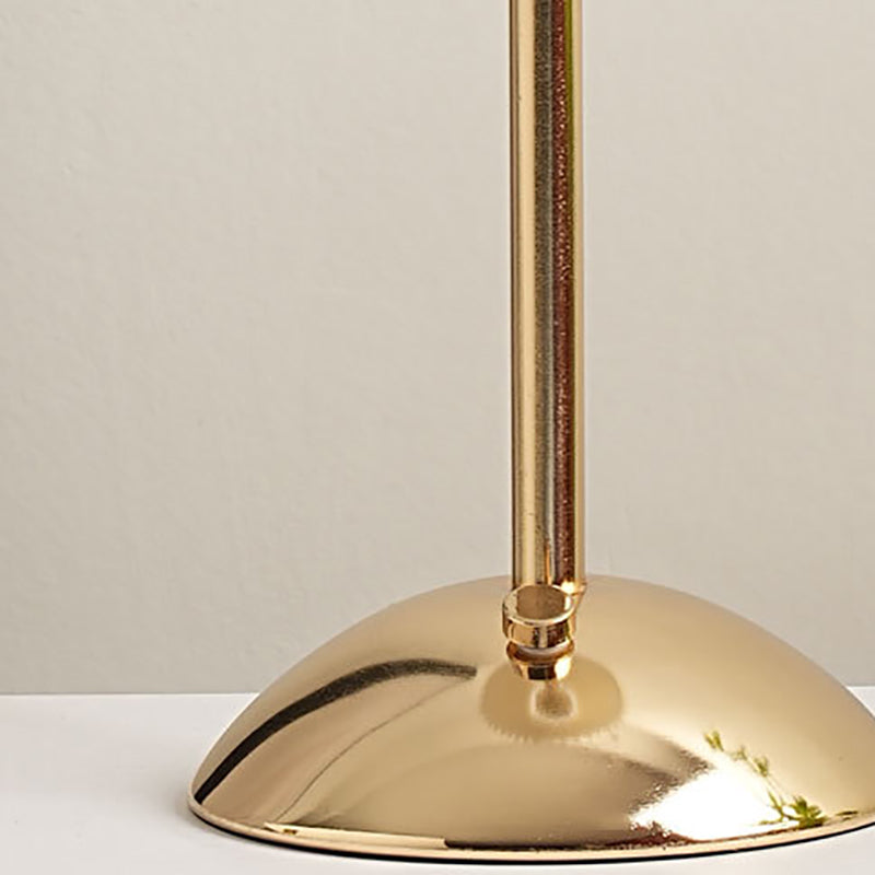 Modern Scandinavian Rechargeable Conic Pleated Fabric Table Lamp for Bedroom