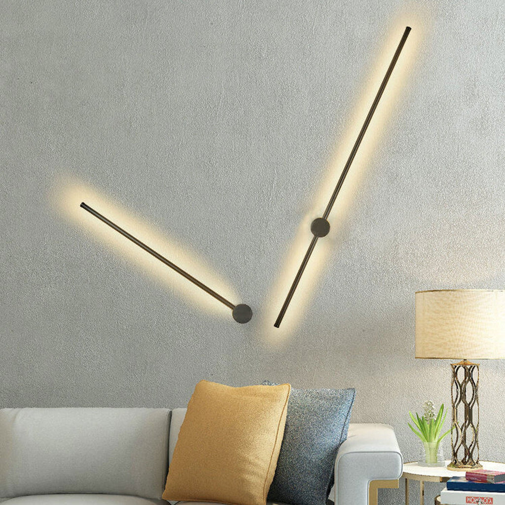 Stylish Minimalist Silver Aluminum LED Wall Sconce for Living Room Lighting