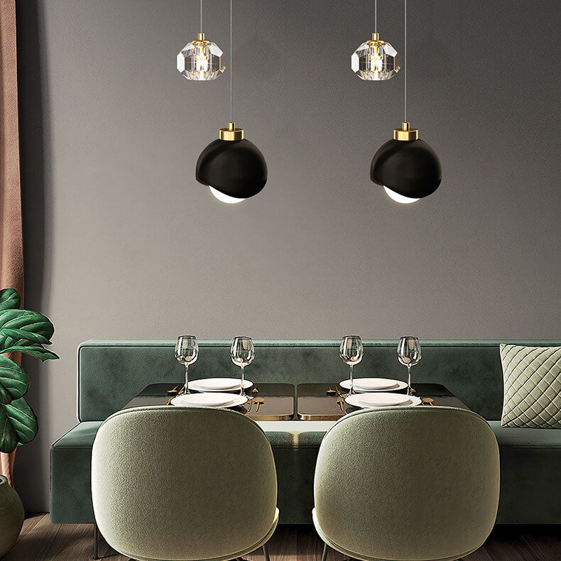 Elegant Brass and Iron LED Island Chandelier for Modern Dining Spaces