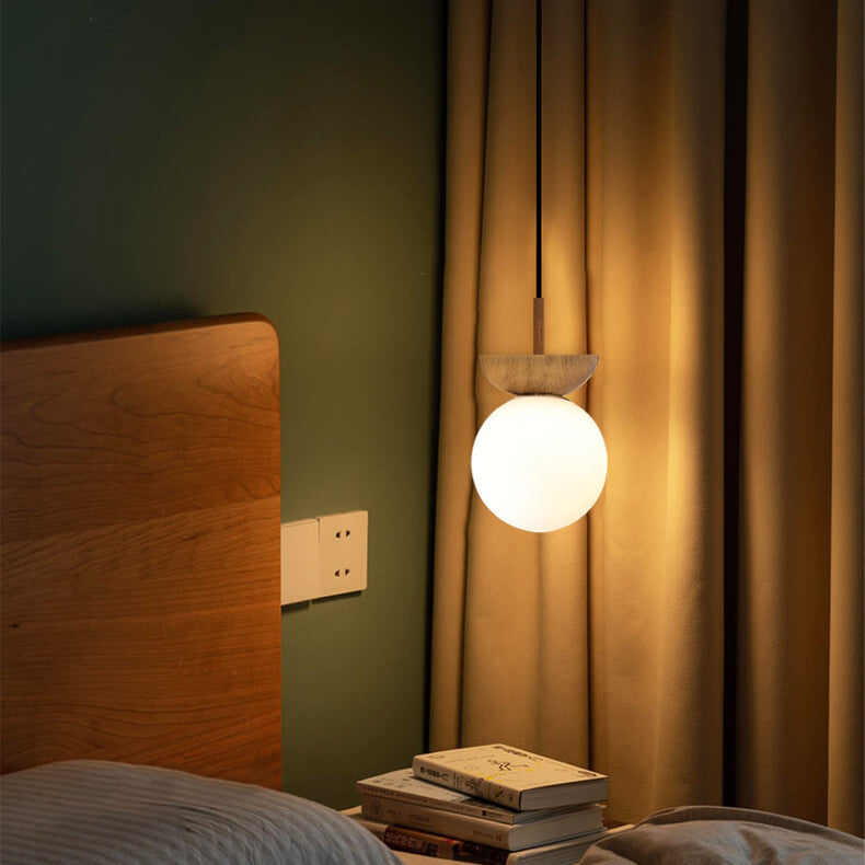 Contemporary Glass Iron Orb Semi-Flush Mount Light for Living Room