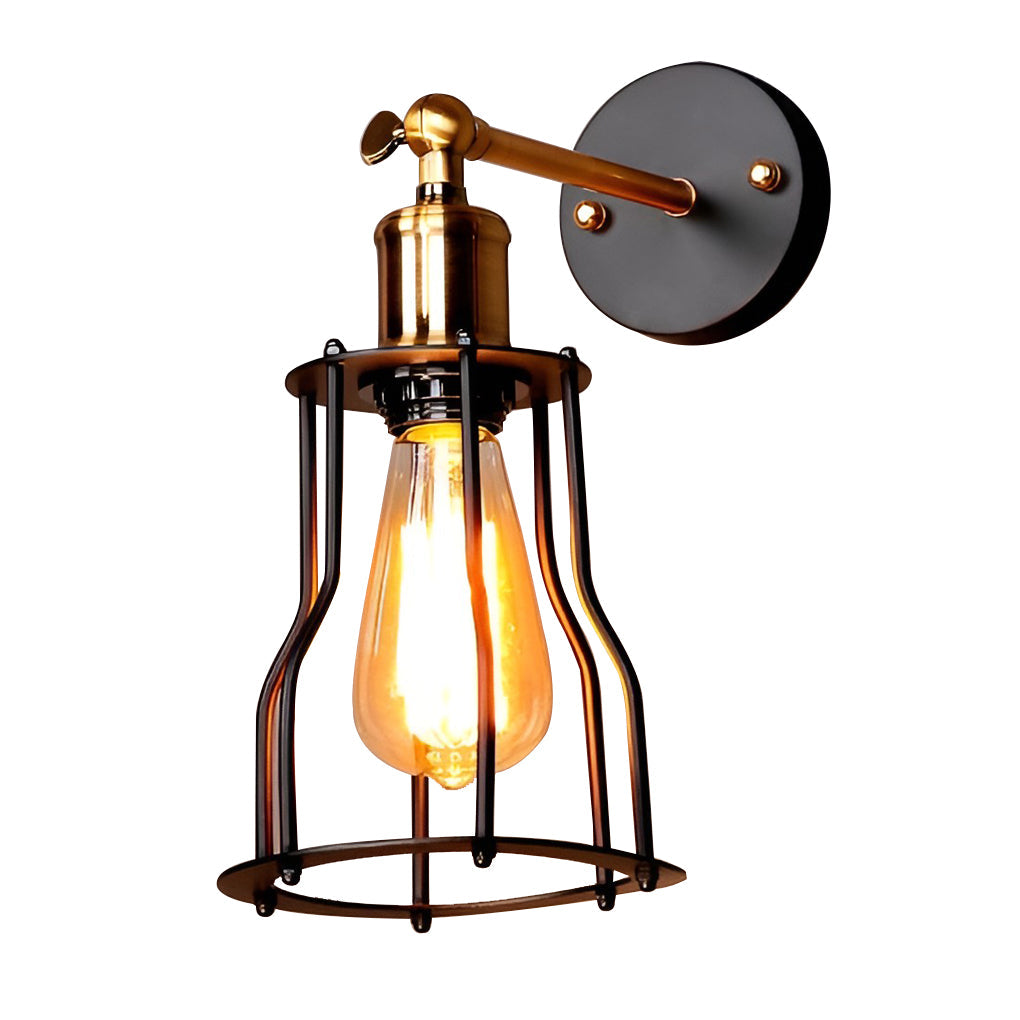 Adjustable Vintage Industrial Iron E27 Wall Sconce Light for Indoor Use