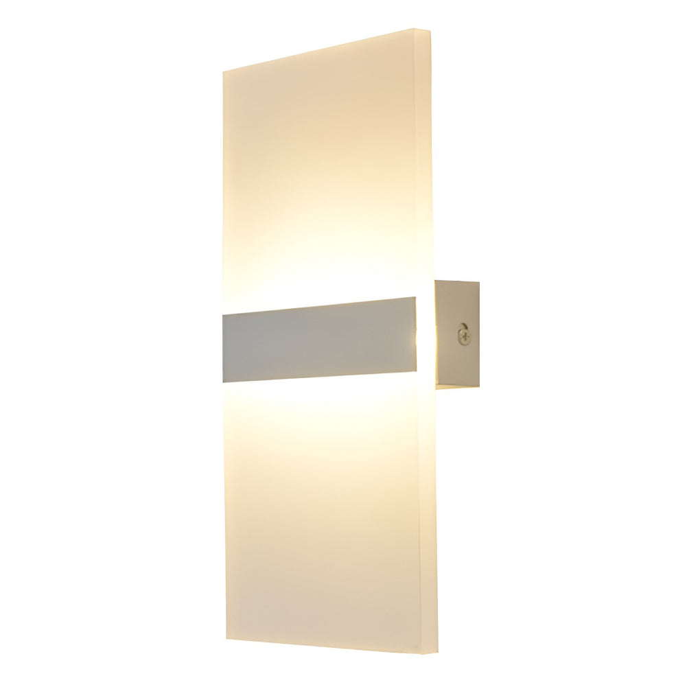 Rectangular White Acrylic 6W LED Wall Sconce for Modern Living Spaces