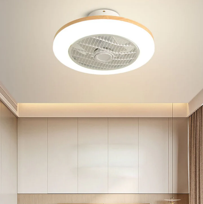 Bladeless Nordic Modern Ceiling Fan with Lights & Remote - Ideal for Living Room