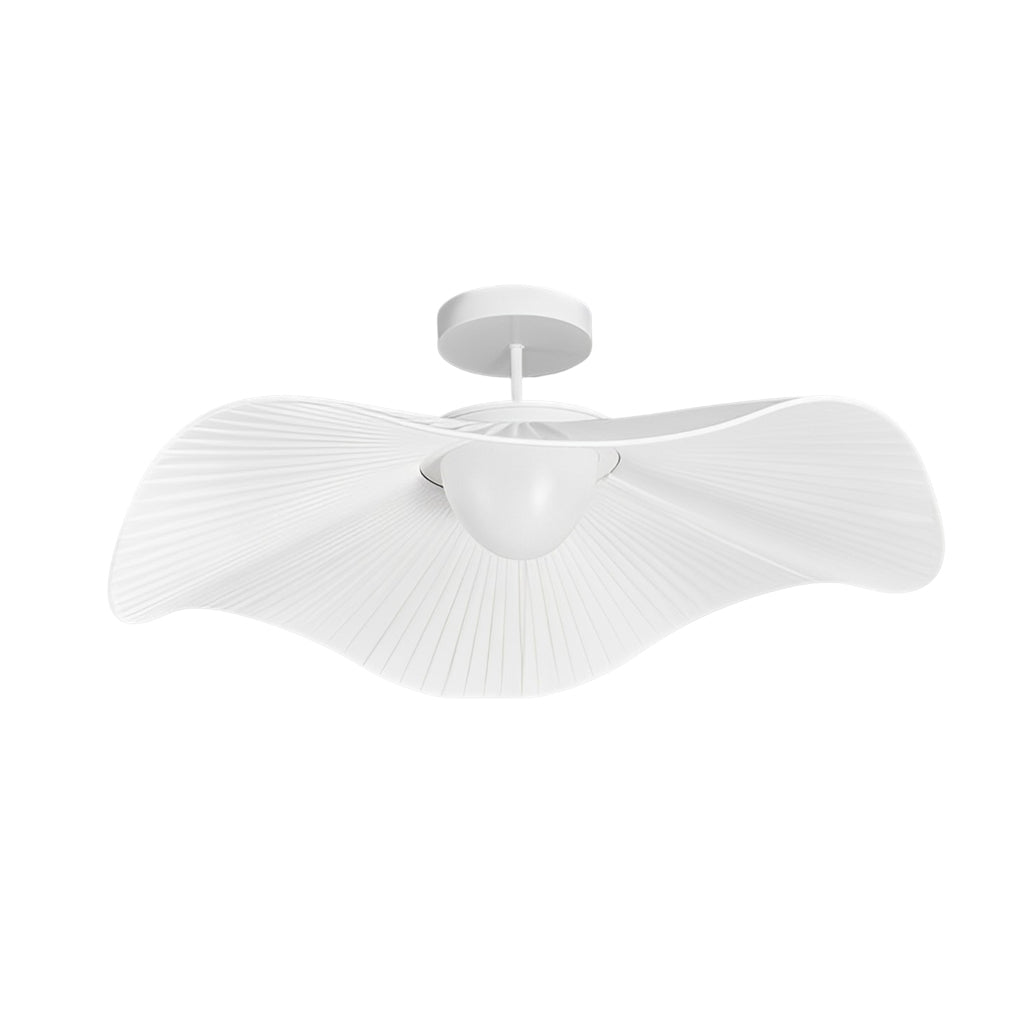Elegant Pleated Fabric Floral Ceiling Light Fixture for Living Room