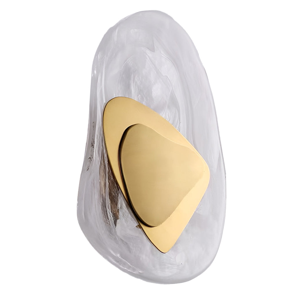 Contemporary Glass LED Wall Sconce with Three-Step Dimming for Living Room