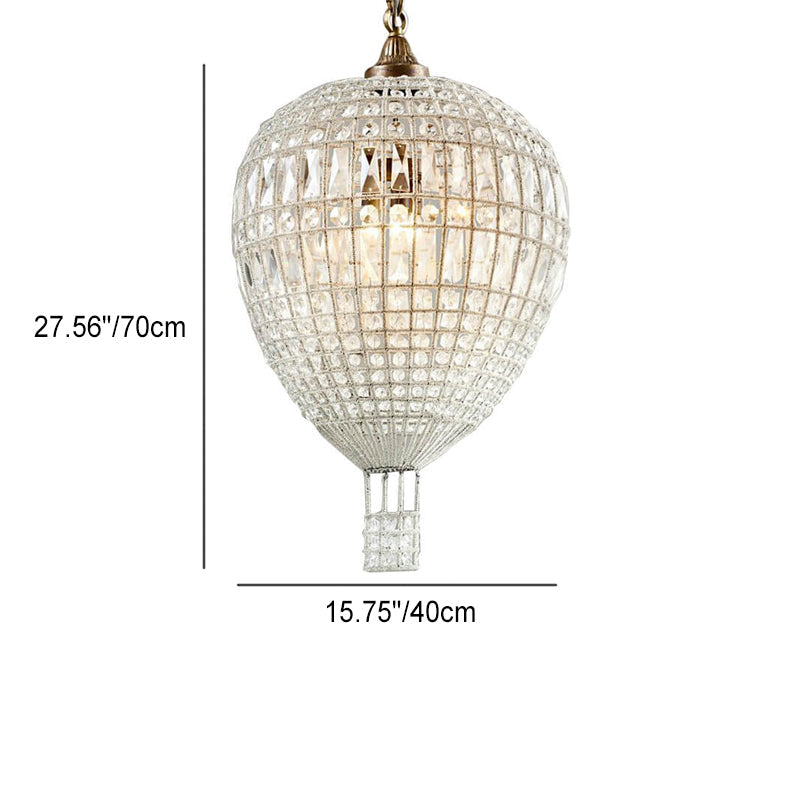 Antique French Crystal Hot Air Balloon Chandelier for Living Room Decor