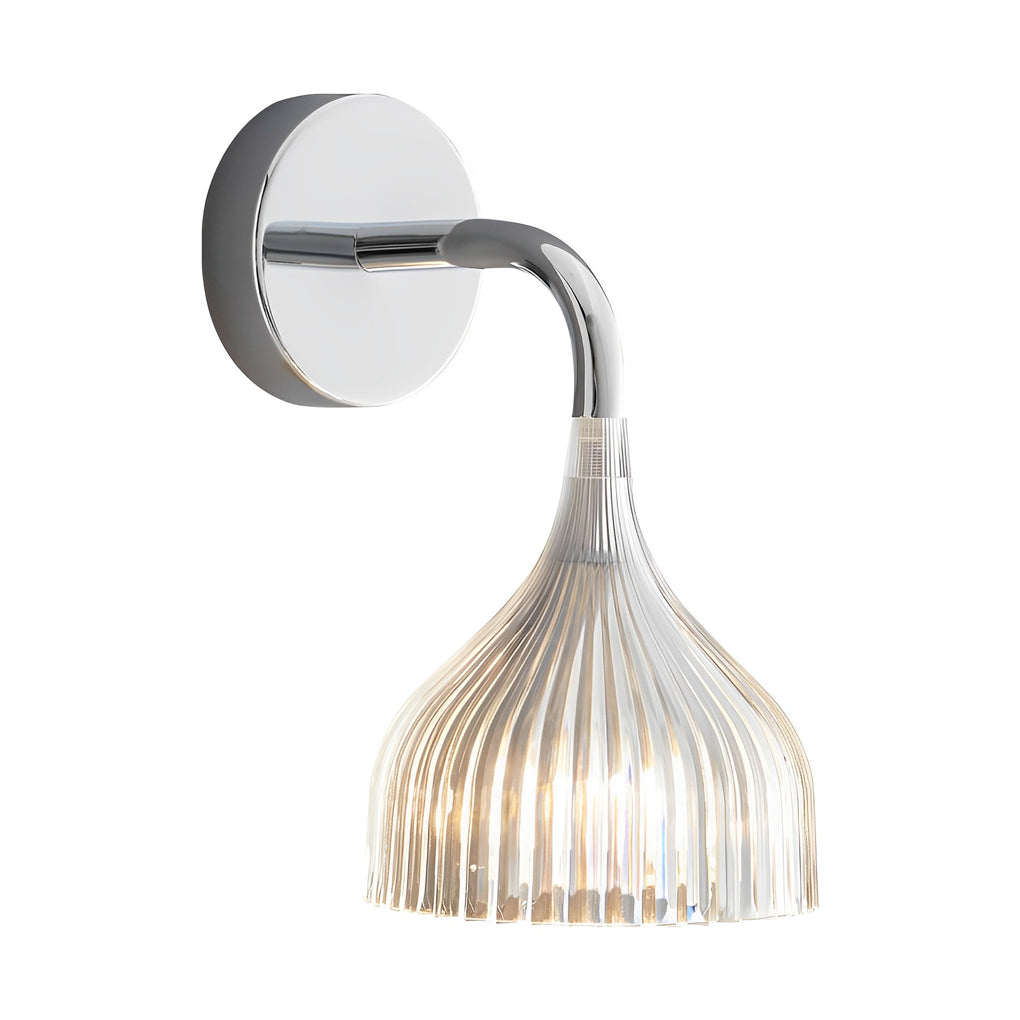 Modern Iron Pleated Lampshade Wall Sconce for Living Room Decor