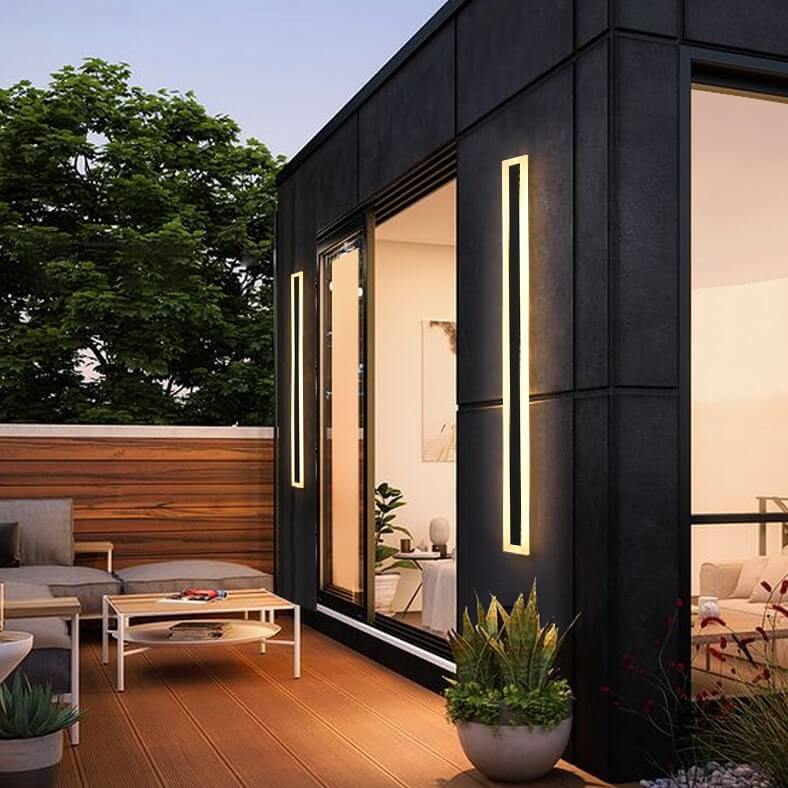 Sleek Waterproof 1-Light LED Acrylic Outdoor Wall Light for Patios