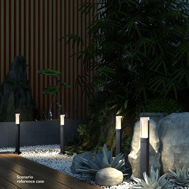 Stylish Acrylic LED Outdoor Waterproof Garden Light Column in White