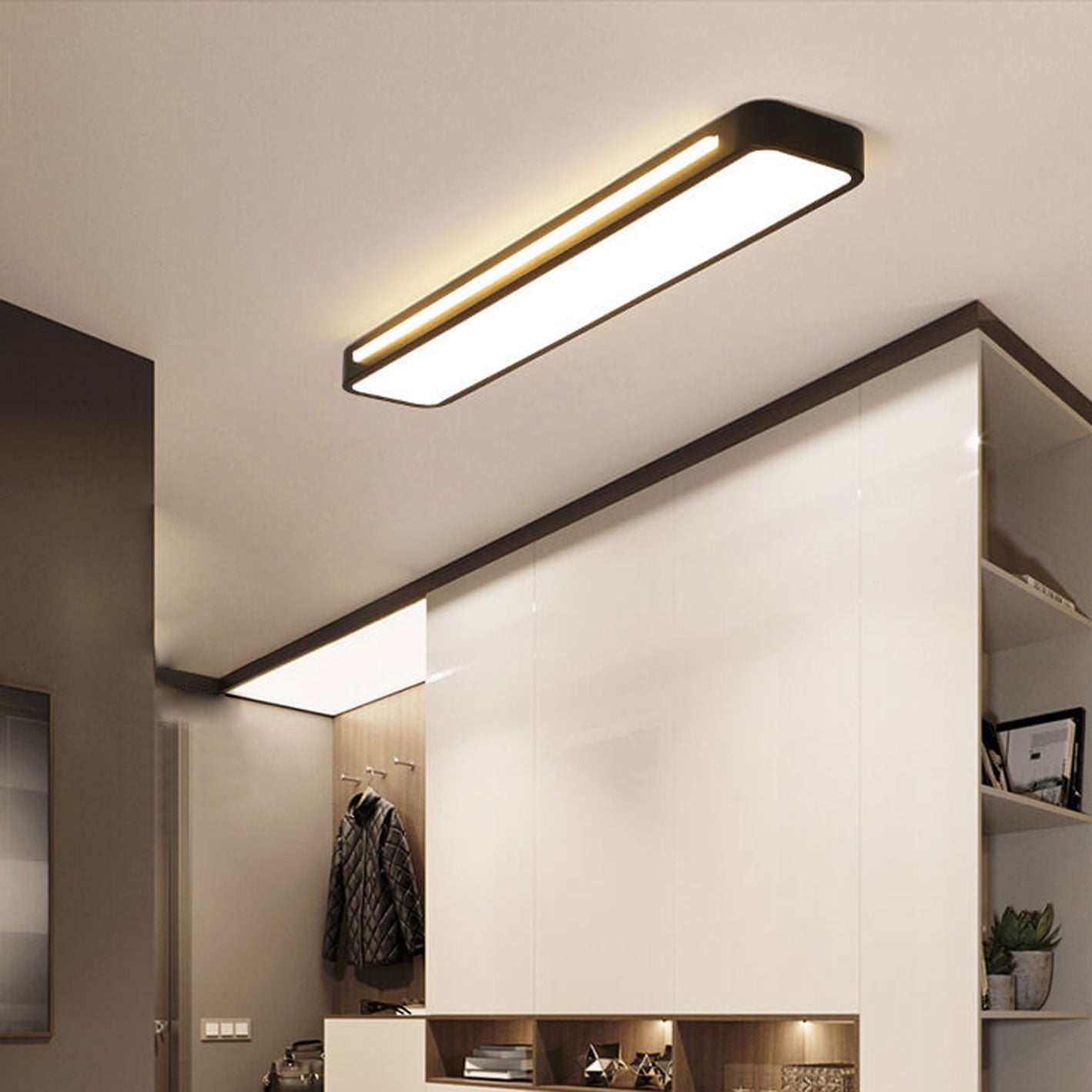 Nordic Minimalist White LED Flush Mount Ceiling Light for Modern Spaces