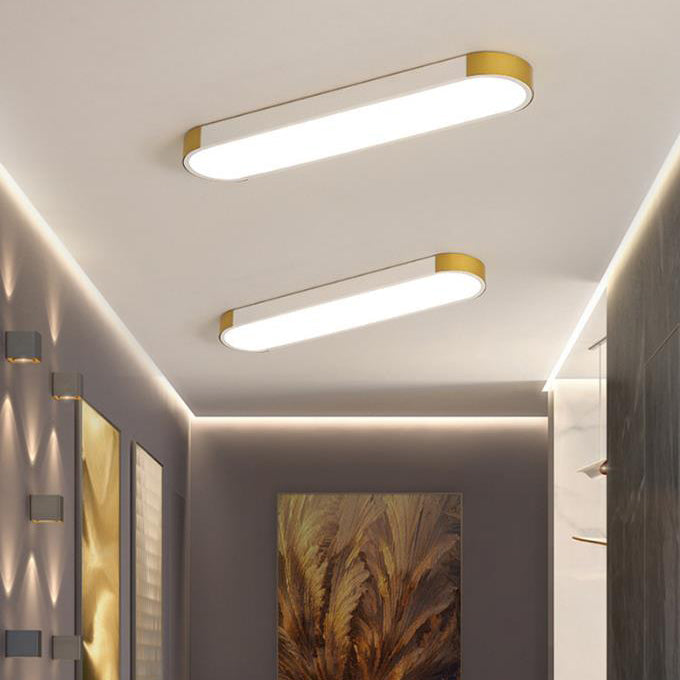 Sleek White Rectangular LED Flush Mount Ceiling Light for Modern Spaces