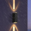 Sleek Black Aluminum Rectangular LED Outdoor Wall Sconce for Patios
