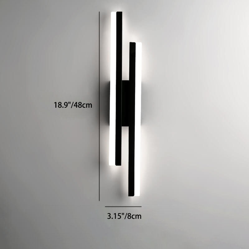 Sleek Black Iron Acrylic LED Wall Sconce Lamp for Contemporary Spaces
