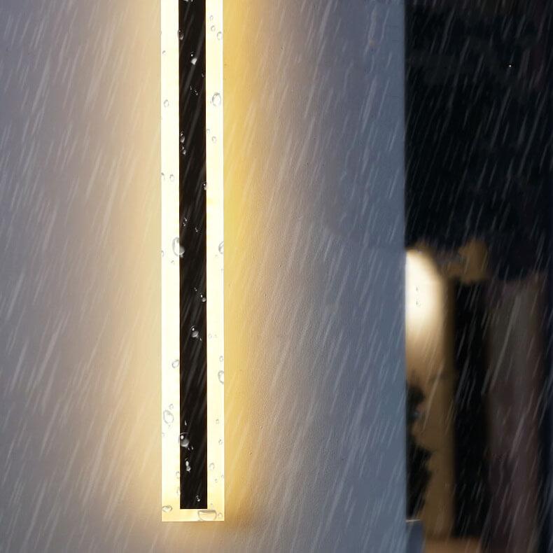 Sleek Waterproof 1-Light LED Acrylic Outdoor Wall Light for Patios
