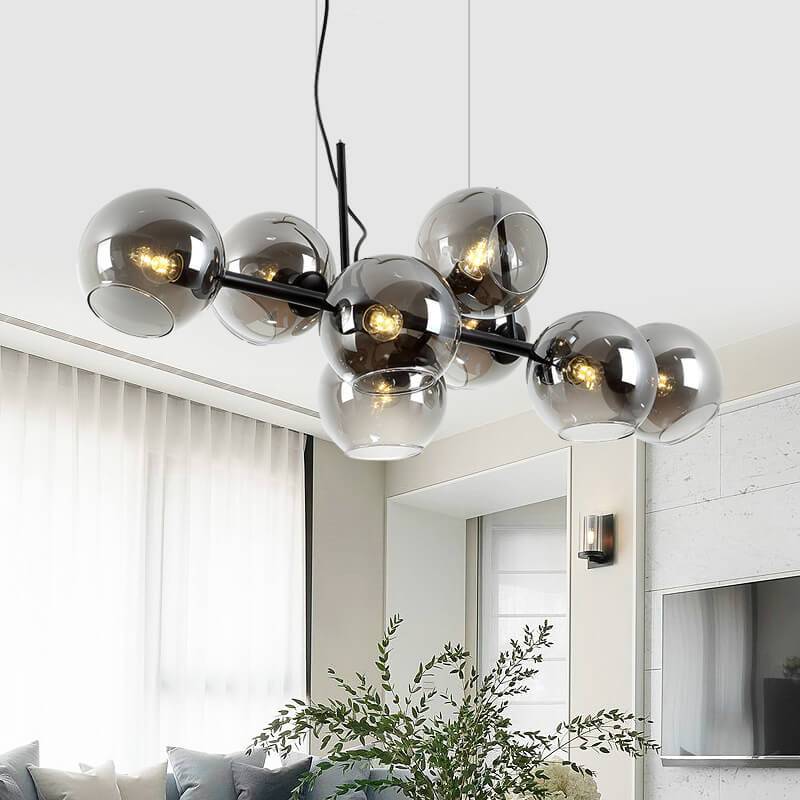 Elegant Modern Glass LED Chandelier Pendant Light for Dining Room