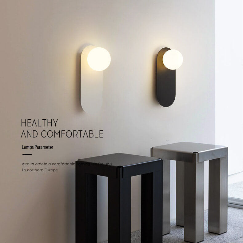 Elegant Nordic Minimalist Clear Glass Wall Sconce for Living Room