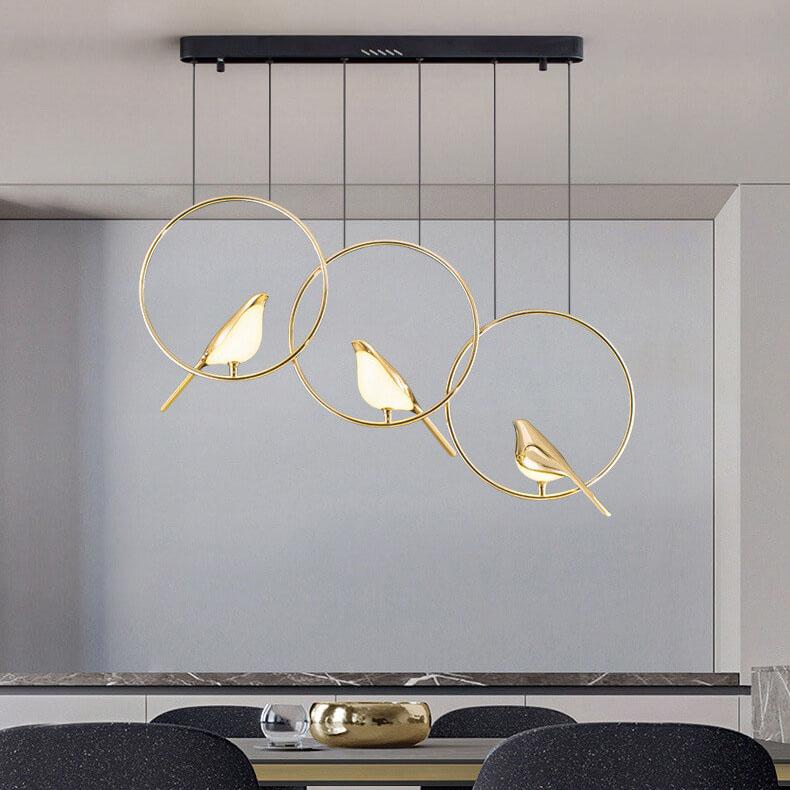 Nordic Bird-Shaped Acrylic LED Chandelier for Modern Living Spaces