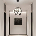 Nordic Metal 9-Light Circular Chandelier for Modern Living Room Decor