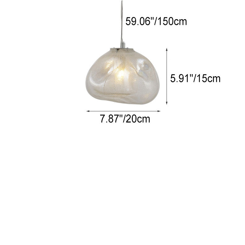 Contemporary Clear Glass Cloud Pendant Light for Living Room Dining Room