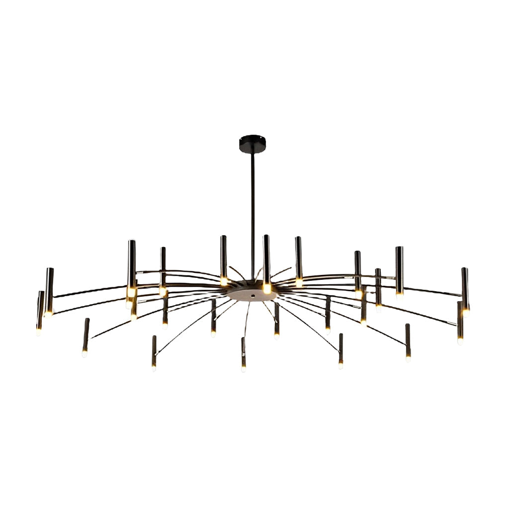 Stylish Adjustable Metal LED Chandelier for Dining Room - Three-Step Dimming