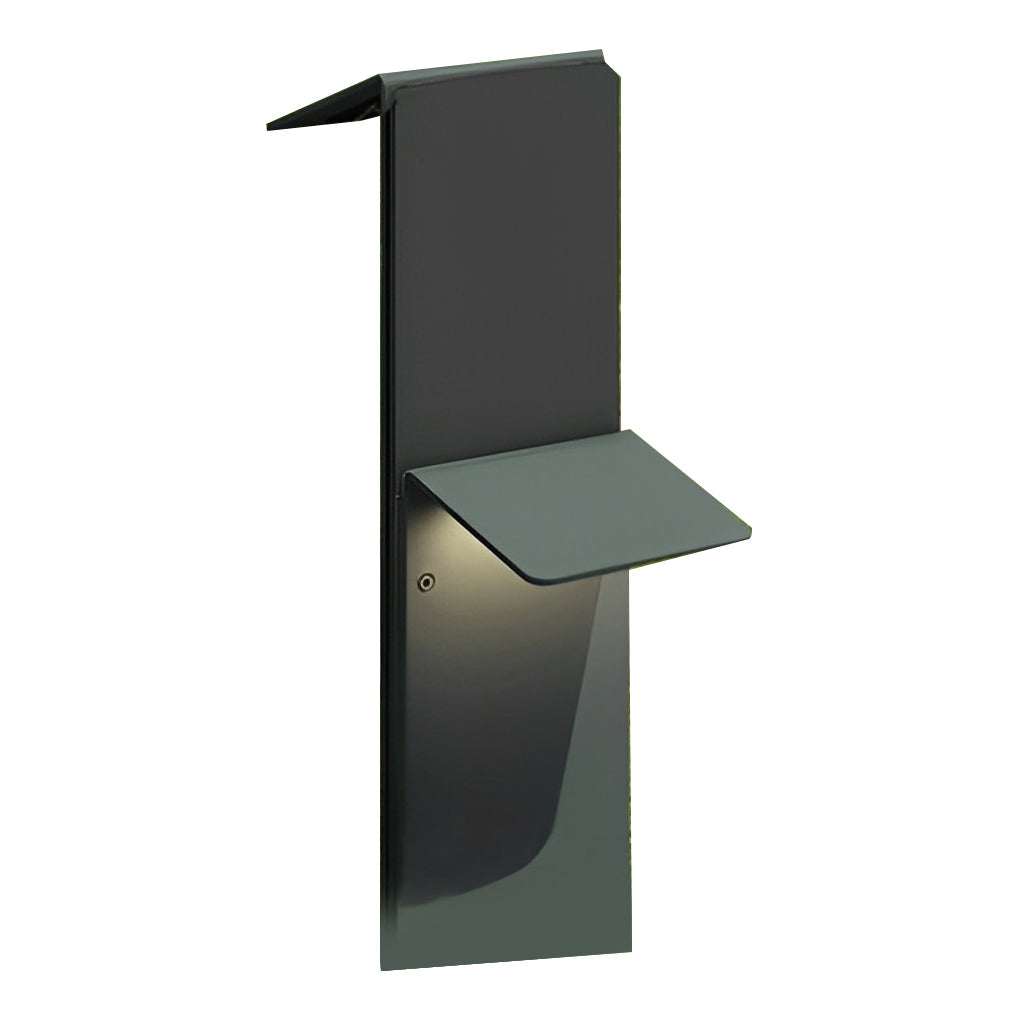 Contemporary Black Vertical LED Solar Pathway Lights for Outdoor Walkways