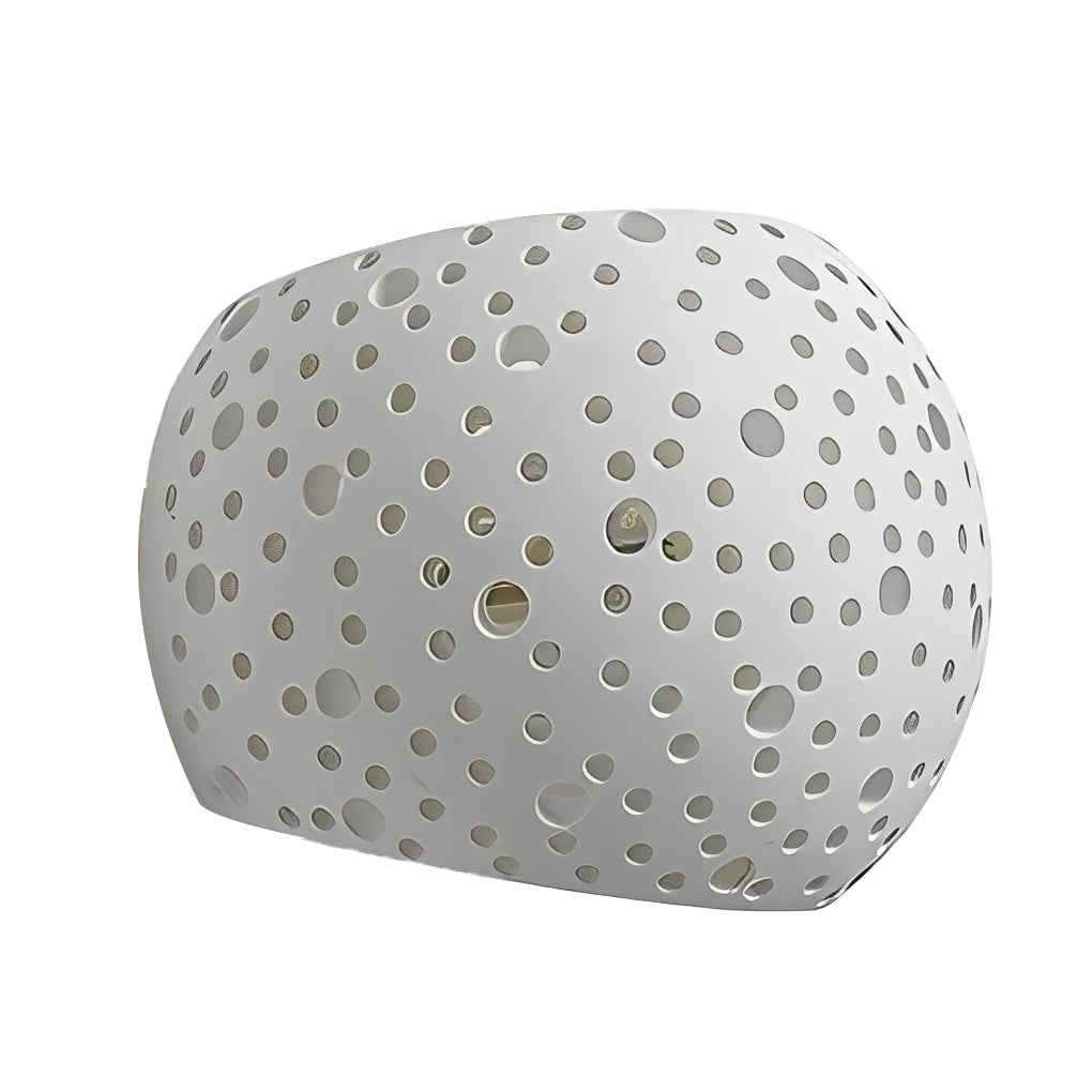 Nordic White Round Hollow LED Wall Lamp for Modern Home Decor