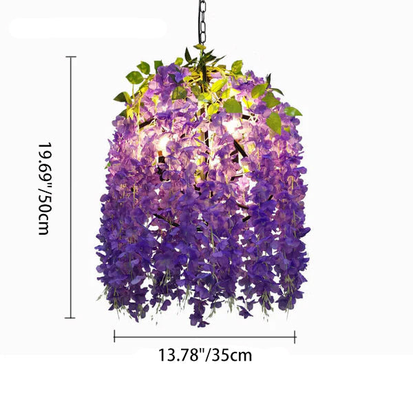 Vibrant Colorful Silk Flower Chandeliers for Modern Living Room & Bedroom