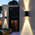Waterproof LED Wall Sconce Lamp - Modern Solar Trapezoid Design for Outdoor