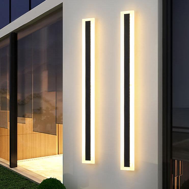 Sleek Waterproof 1-Light LED Acrylic Outdoor Wall Light for Patios
