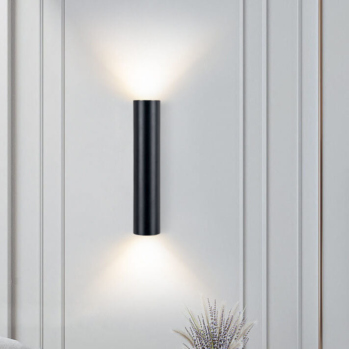 Sleek Minimalist Round Aluminum 2-Light Wall Sconce for Bedroom Décor