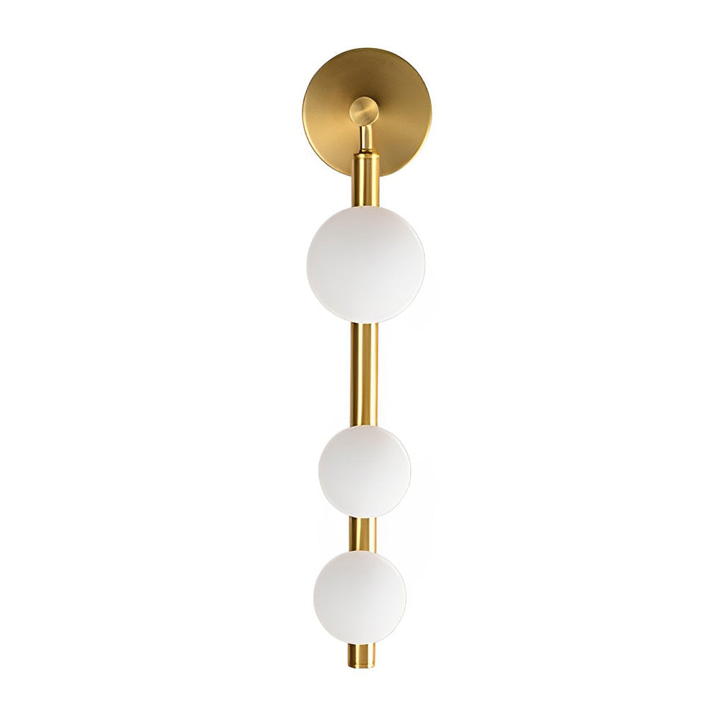 Modern Gold Electroplated G9 Wall Light with 3 Glass Spheres for Living Room