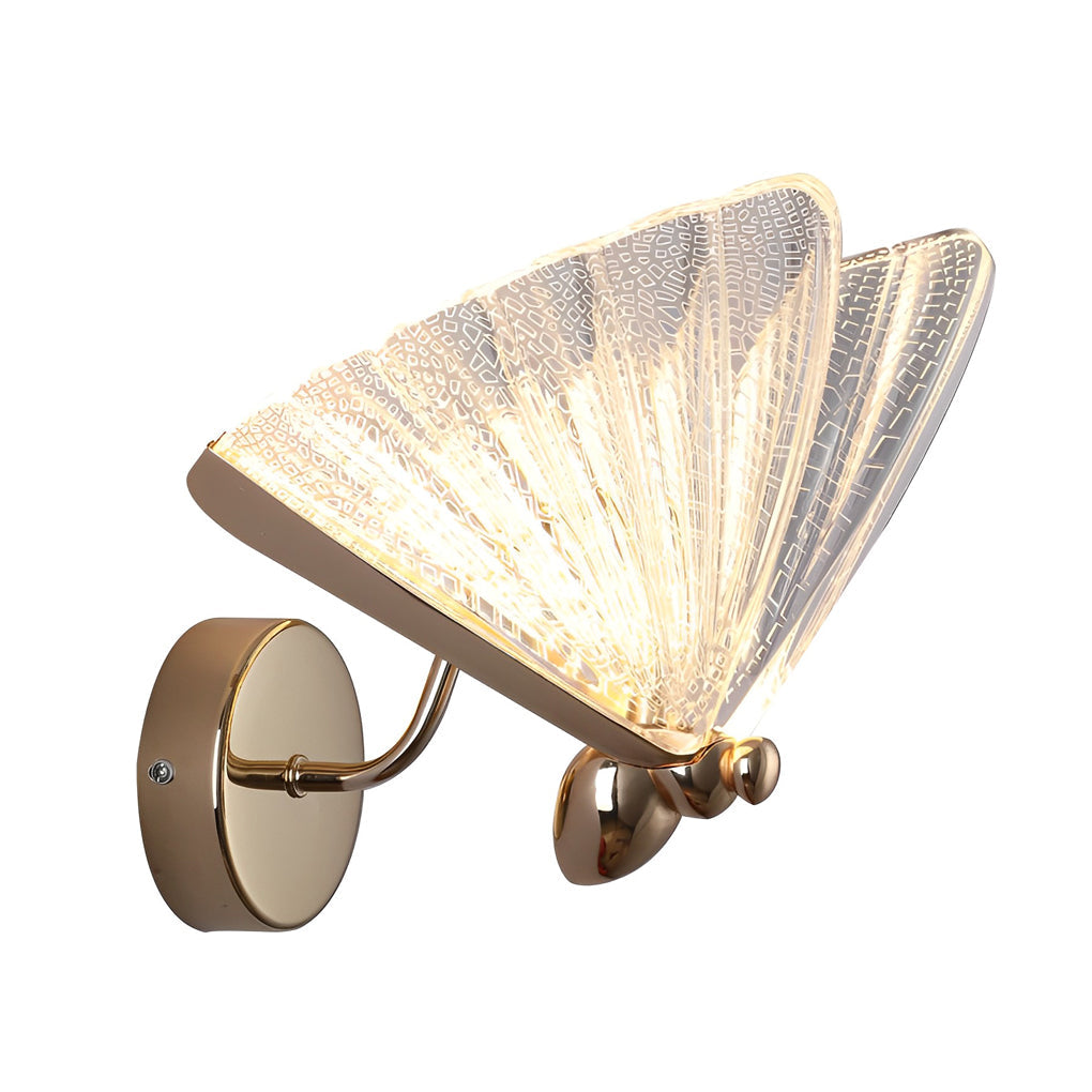 Elegant Metal and Acrylic Butterfly LED Wall Light for Modern Decor