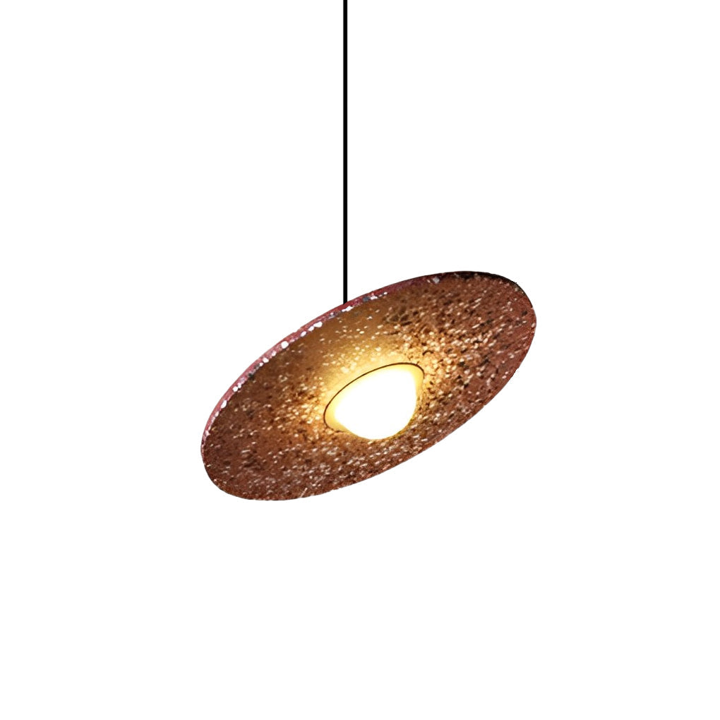 Colorful Round Terrazzo Glass LED Pendant Light Fixture for Modern Spaces