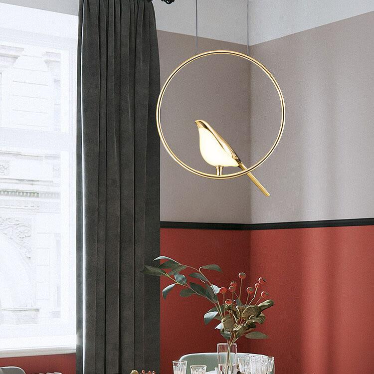 Nordic Bird-Shaped Acrylic LED Chandelier for Modern Living Spaces
