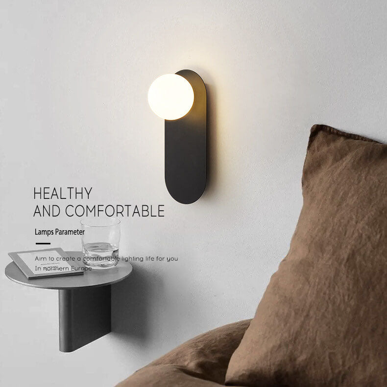 Nordic Minimalist Clear Glass Wall Sconce Light for Modern Home Decor